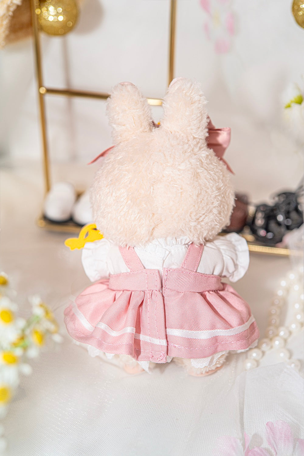 Magical Girl Madoka Inspired Pink Dress for 17 cm LBB Standard Plush Dolls
